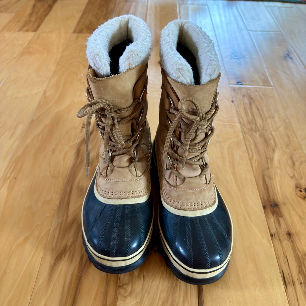 Sorel Caribou Womens Boots Size 8 Buff Tan Waterproof Snow Winter NL1005-280